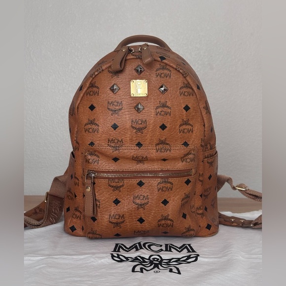 MCM Handbags - MCM Cognac Backpack With Dustbag